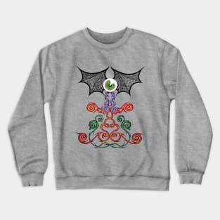 Flying Eyeball, tattoo flash design Crewneck Sweatshirt